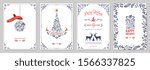 Business and Corporate Holiday Cards. Vector illustration.