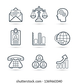 Business corporate icon set. Vector eps 10