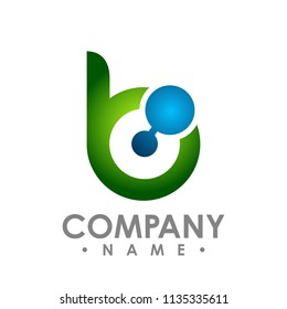 Business corporate letter b logo design vector. Colorful letter b logo vector template. Letter b logo for technology