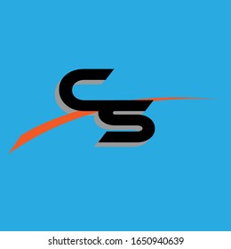 Business corporate letter C and S logo design template. Simple and clean flat design of letter C and S logo vector template.
