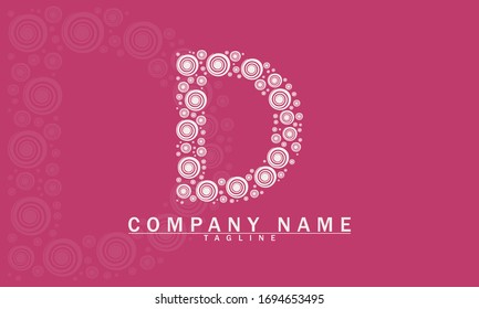 Business corporate letter D logo design vector. Colorful digital letter icon template for technology. Pixel logotype
