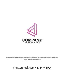 Business corporate letter D logo design template. Simple and clean flat design of letter D logo vector template. Letter D logo for business .