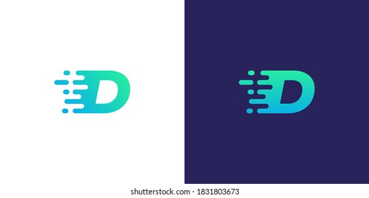Business corporate letter D logo design vector. Colorful digital letter icon template for technology. Pixel logotype . vector eps10