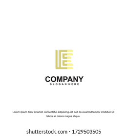 Business corporate letter E logo design template. Simple and clean flat design of letter E logo vector template. 