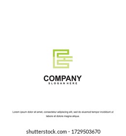 Business corporate letter E logo design template. Simple and clean flat design of letter E logo vector template. 