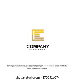 Business corporate letter E logo design template. Simple and clean flat design of letter E logo vector template. Letter E logo for business .