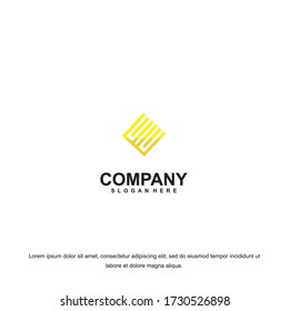 Business corporate letter E logo design template. Simple and clean flat design of letter E logo vector template. Letter E logo for business .