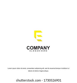 Business corporate letter E logo design template. Simple and clean flat design of letter E logo vector template. Letter E logo for business .