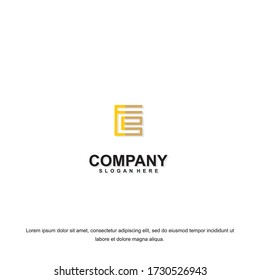 Business corporate letter E logo design template. Simple and clean flat design of letter E logo vector template. Letter E logo for business .