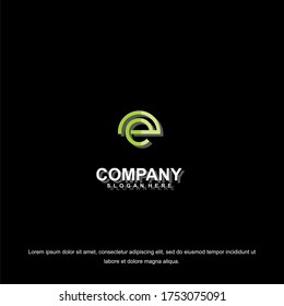 Business corporate letter E logo design template. Simple and clean flat design of letter E logo vector template. 