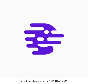 Business corporate letter E logo design template. Simple and clean fluid design of initial E logotype. 