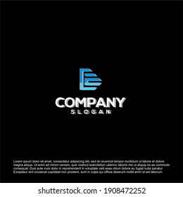  Business corporate letter E logo design template. Letter E logo for business. Simple and clean flat design of letter E logo vector template.