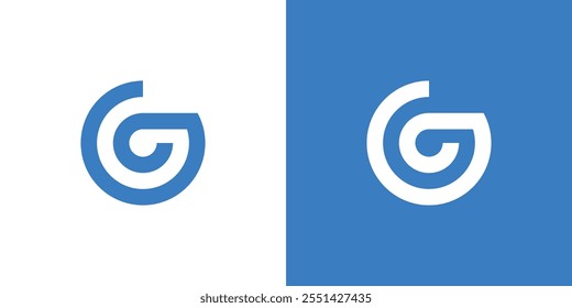 Business corporate letter G circle logo design vector. Simple letter G logo