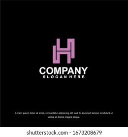 Business corporate letter H logo design template. Simple and clean flat design of letter H logo vector template. Letter H logo for business