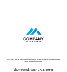 Business corporate letter M logo design template. Simple and clean flat design of letter M logo vector template. Letter M logo for business .