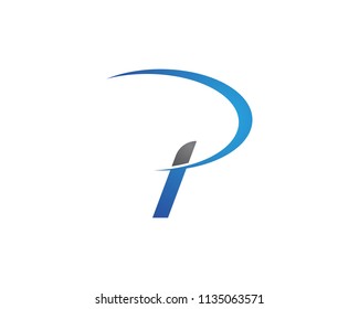 Business corporate letter p logo design vector