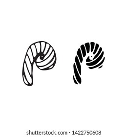 Business corporate letter P logo design vector

