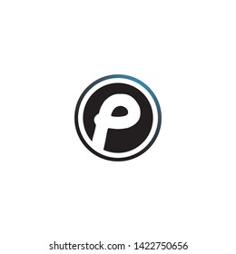 Business corporate letter P logo design vector
