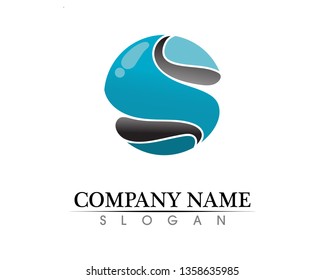 Business corporate letter S logo design vector
