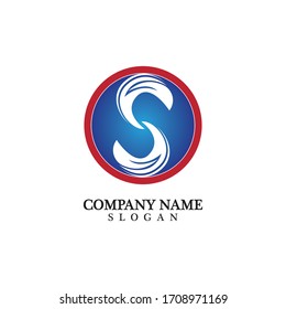 Business corporate letter S logo design vector.