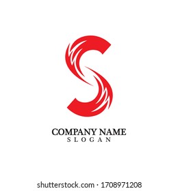 Business corporate letter S logo design vector.