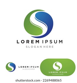 Business corporate letter S logo design vector.