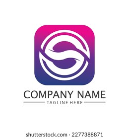 Business corporate letter S logo design vector.