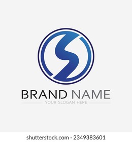Business corporate letter S logo design vector.