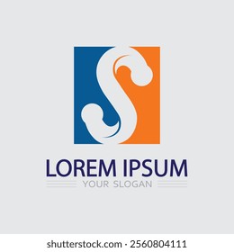 Business corporate letter S logo design vector.