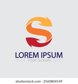 Business corporate letter S logo design vector.