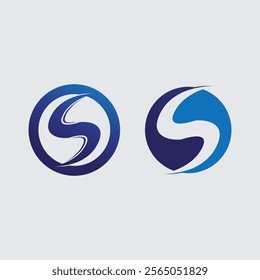 Business corporate letter S logo design vector.