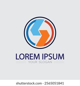 Business corporate letter S logo design vector.