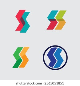 Business corporate letter S logo design vector.