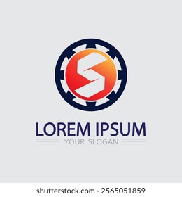 Business corporate letter S logo design vector.