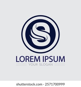 Business corporate letter S logo design vector.