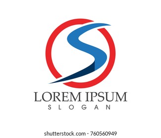 Business corporate letter S logo design vector
