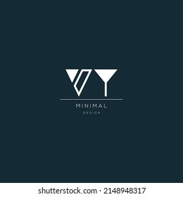 Business corporate letter VY logo design template.