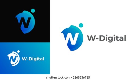 Business corporate letter WN logo design vector. Colorful letter WN logo vector template. Letter W logo for technology.