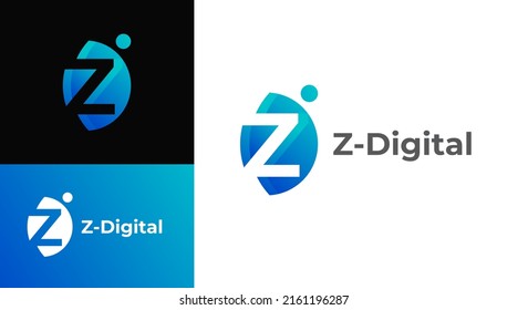 Business corporate letter ZD logo design vector. Colorful letter ZD logo vector template. Letter Z logo for technology.