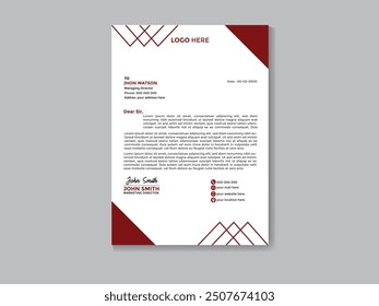 business corporate letterhead design template