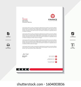 Business Corporate Letterhead Template Abstract Design