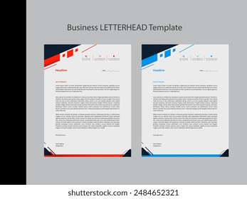 Business corporate letterhead template design