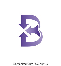 Business corporate logo design vector.  Letter B logo