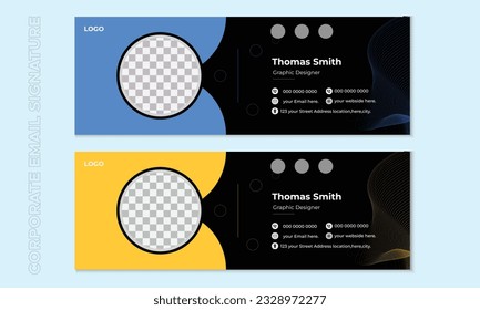 
Business Corporate Modern and Professional email signature design template.