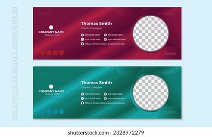 
Business Corporate Modern and Professional email signature design template.