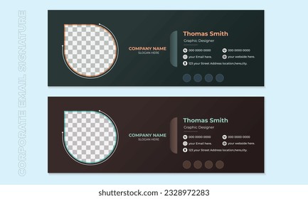 
Business Corporate Modern and Professional email signature design template.