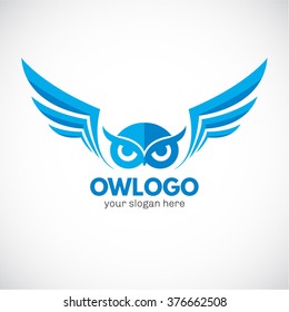 Business corporate owl logo design vector. Wise logo vector template.