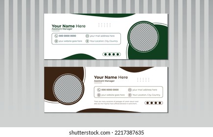Business Corporate professional email signature design template Modern Email Signature Vector Templates