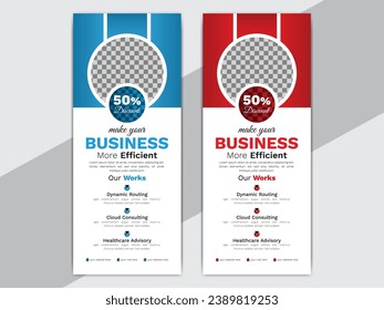 Business Corporate Roll UP Banner Design Template With 2 color variations 