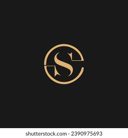 Business corporate S circle letter logo  Vector,
